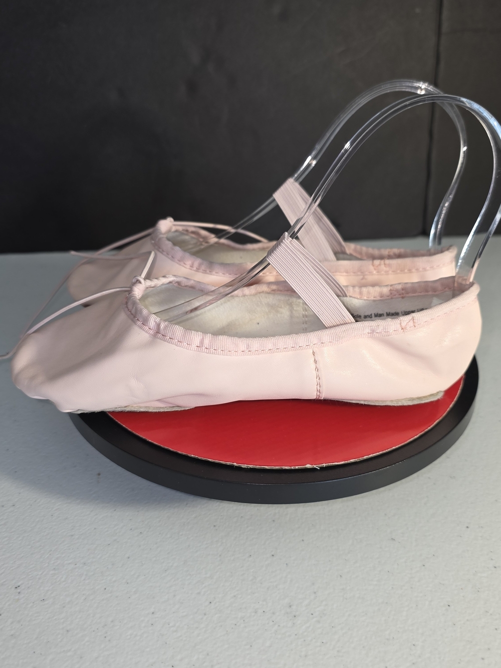 Freestyle Light Pink Ballet Flats with Cross Elastic Strap Child Big Girl Size 2
